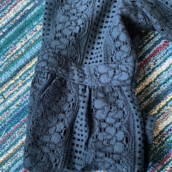 VENUS black lace peplum top size 10 - Picture 5 of 7